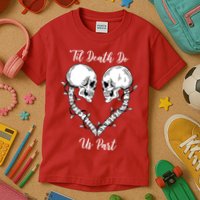 Til Death Do Us Part Skeleton Heart Kids T-Shirt