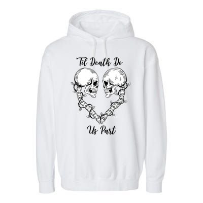 Til Death Do Us Part Skeleton Heart Garment-Dyed Fleece Hoodie