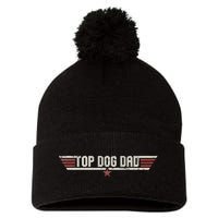 Top Dog Dad Funny Vintage 80's Gift Dog Father Father's Day Pom Pom 12in Knit Beanie