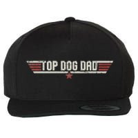 Top Dog Dad Funny Vintage 80's Gift Dog Father Father's Day Wool Snapback Cap