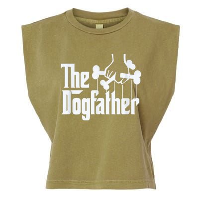 The Dogfather Dog Dad Fathers Day Gift Dog Lover Paw Dog Fathers Garment-Dyed Women's Muscle Tee