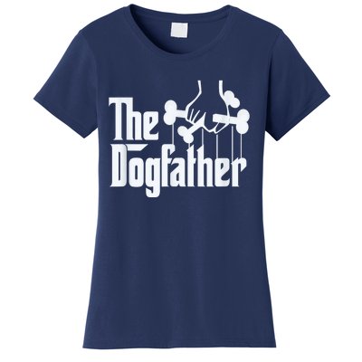 The Dogfather Dog Dad Fathers Day Gift Dog Lover Paw Dog Fathers Women's T-Shirt