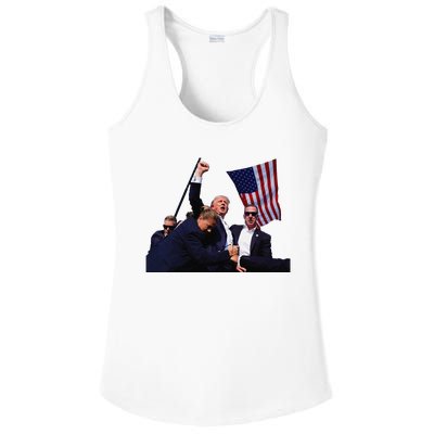 Trump Defiant Determined Postassassination Attempt Ladies PosiCharge Competitor Racerback Tank