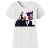 Trump Defiant Determined Postassassination Attempt Women's T-Shirt