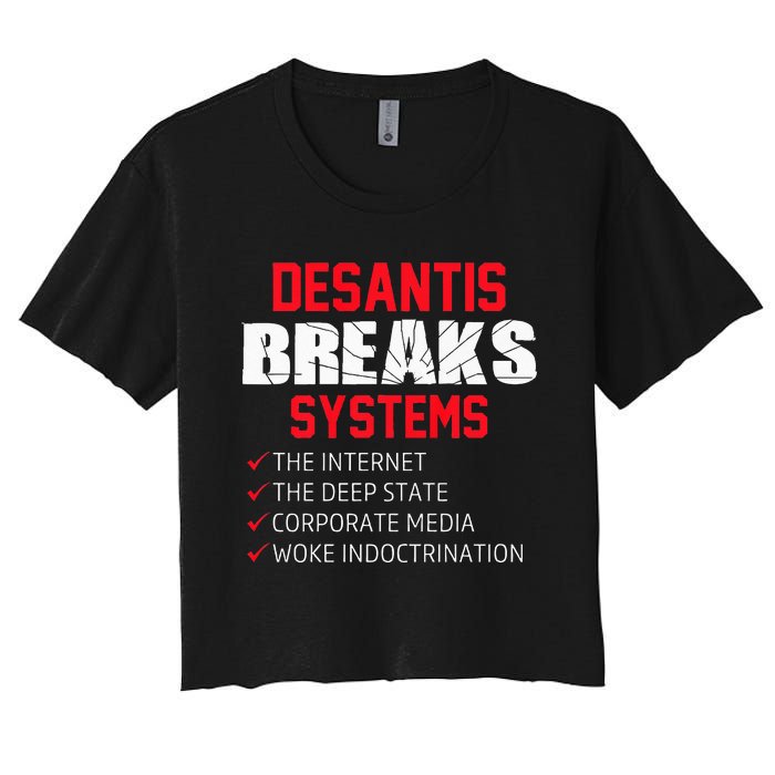 Team Desantis Desantis Breaks Systems  Women's Crop Top Tee