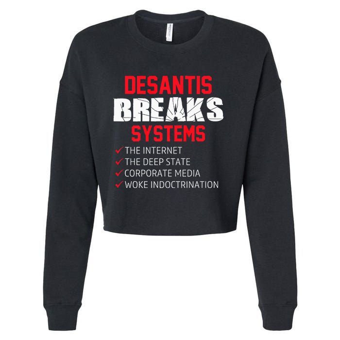 Team Desantis Desantis Breaks Systems  Cropped Pullover Crew