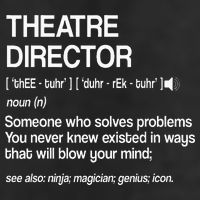 Theater Director Definition Broadway Musical Theatre Adult Drive Performance Visor
