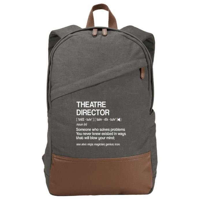 Theater Director Definition Broadway Musical Theatre Cotton Canvas Backpack