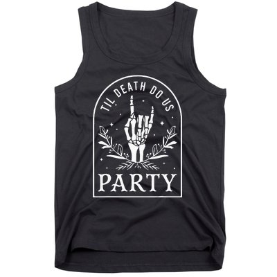 Til Death Do Us Party Retro Halloween Bachelorette Matching Tank Top