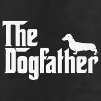 The Dogfather Dachshund Father Funny Dog Lover 7 Panel Mesh Trucker Snapback Hat
