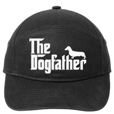 The Dogfather Dachshund Father Funny Dog Lover 7-Panel Snapback Hat