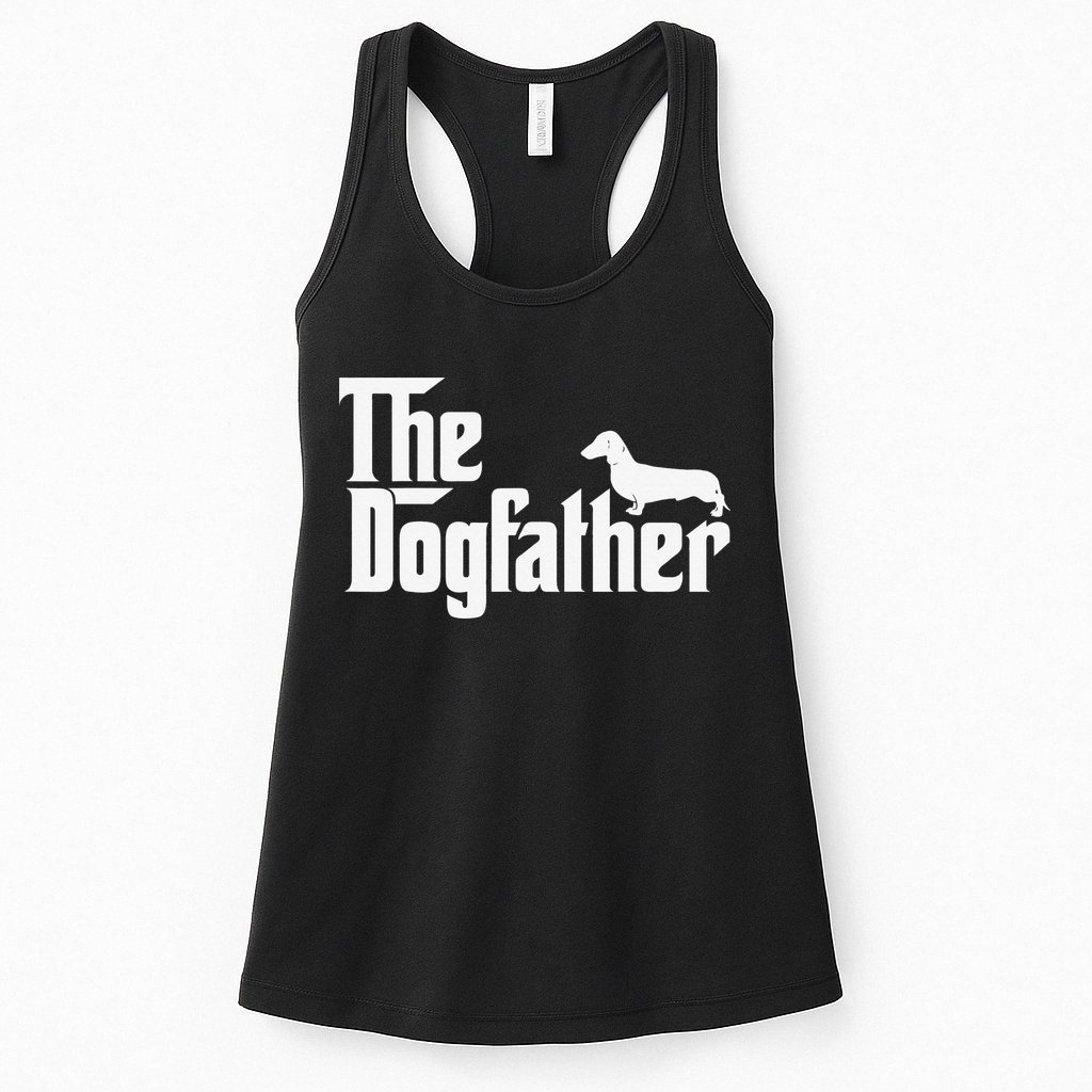 The Dogfather Dachshund Father Funny Dog Lover Womens Tank Top