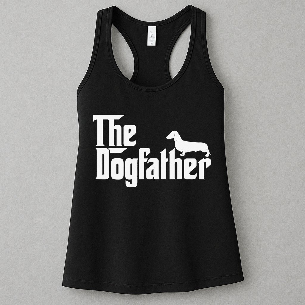 The Dogfather Dachshund Father Funny Dog Lover Womens Tank Top