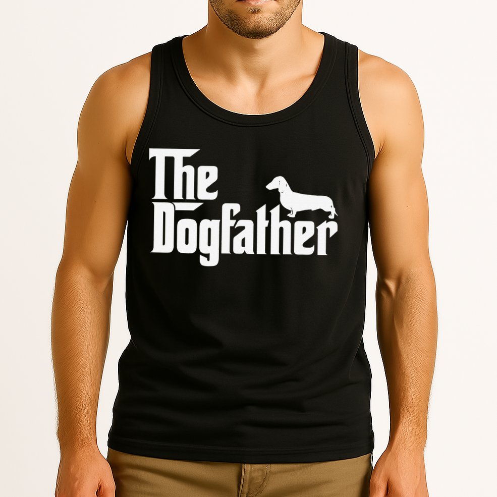 The Dogfather Dachshund Father Funny Dog Lover Tank Top