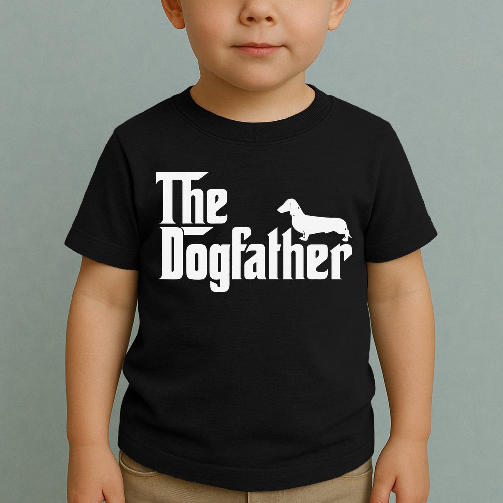 The Dogfather Dachshund Father Funny Dog Lover Toddler T-Shirt