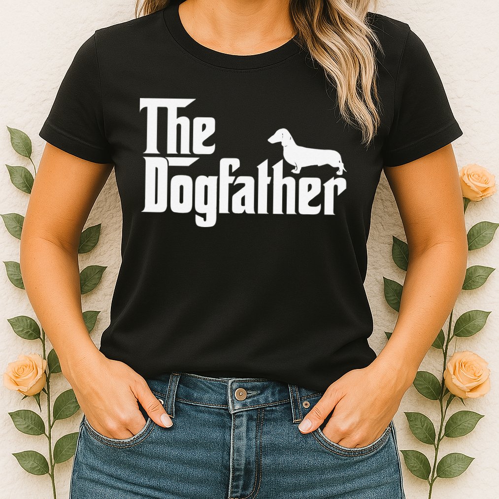 The Dogfather Dachshund Father Funny Dog Lover Womens T-Shirt