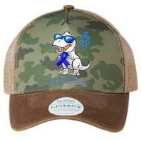 T-rex Dinosaur Developmental Disabilities Awareness Month Legacy Tie Dye Trucker Hat