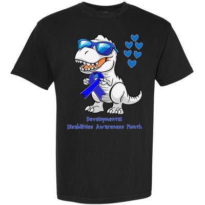 T-rex Dinosaur Developmental Disabilities Awareness Month Garment-Dyed Heavyweight T-Shirt