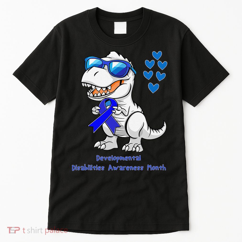 T-rex Dinosaur Developmental Disabilities Awareness Month Tall T-Shirt