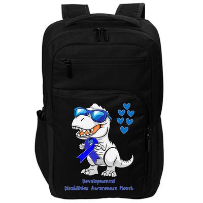 T-rex Dinosaur Developmental Disabilities Awareness Month Impact Tech Backpack