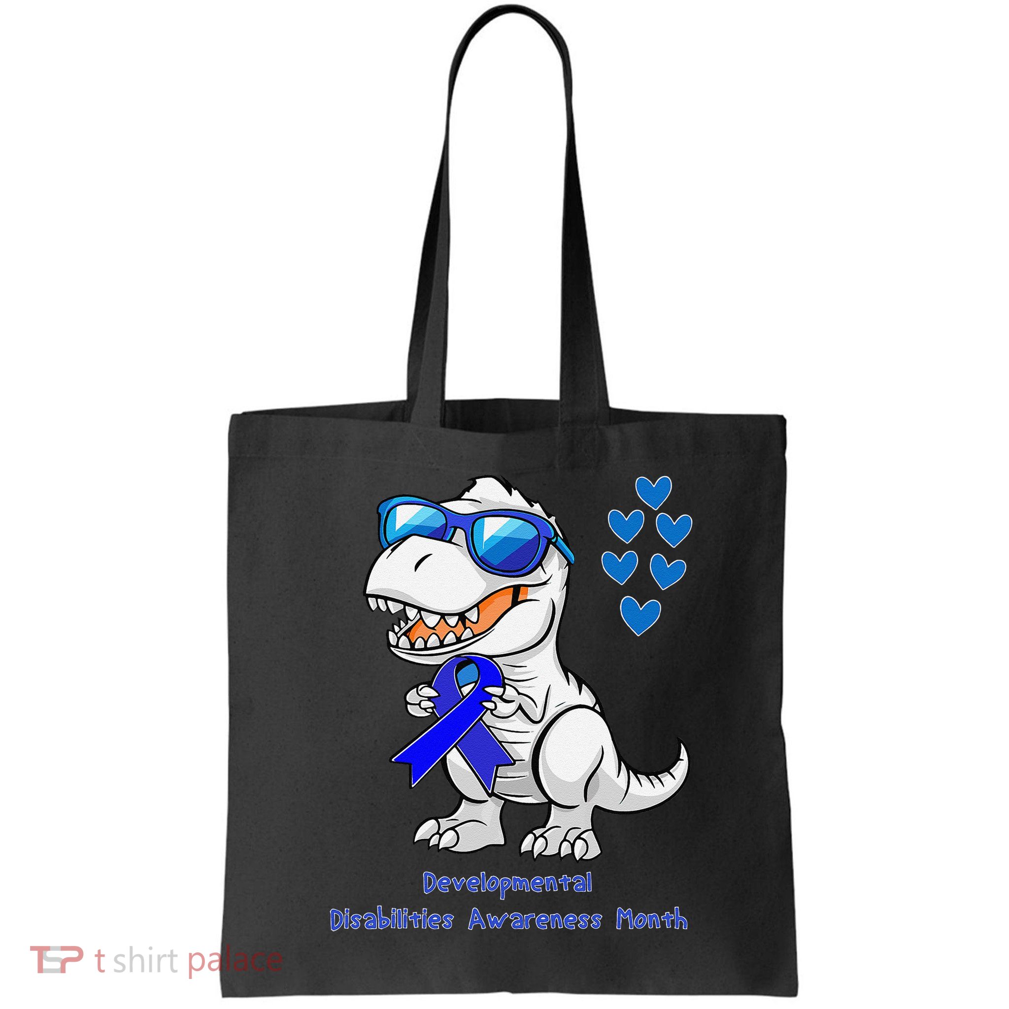T-rex Dinosaur Developmental Disabilities Awareness Month Bag