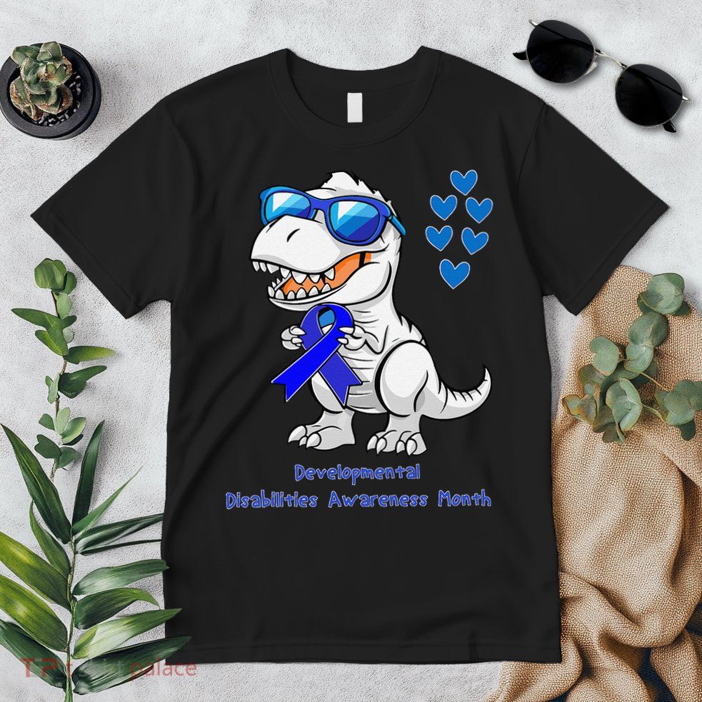 T-rex Dinosaur Developmental Disabilities Awareness Month Premium T-Shirt