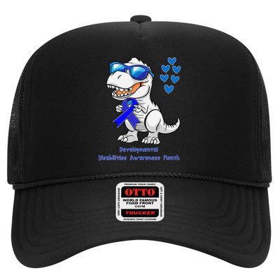 T-rex Dinosaur Developmental Disabilities Awareness Month Trucker Hat