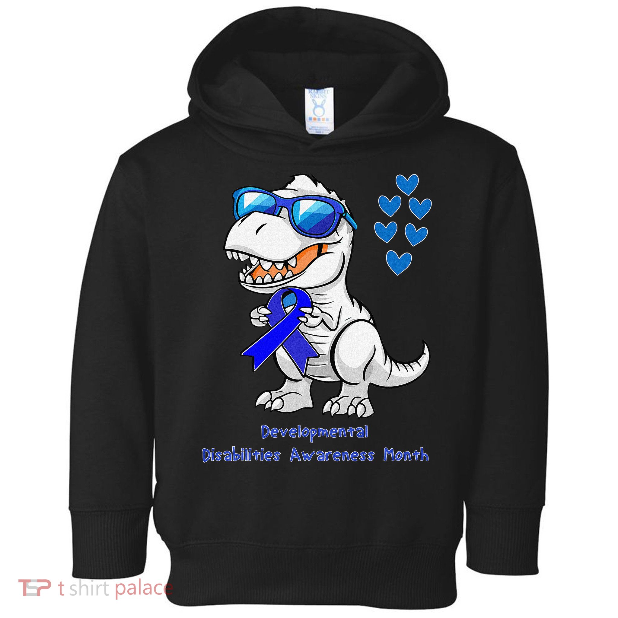 T-rex Dinosaur Developmental Disabilities Awareness Month Toddler Hoodie