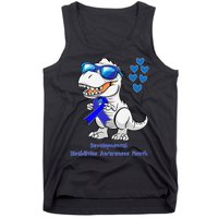 T-rex Dinosaur Developmental Disabilities Awareness Month Tank Top