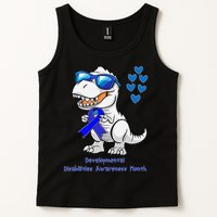 T-rex Dinosaur Developmental Disabilities Awareness Month Tank Top