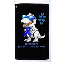 T-rex Dinosaur Developmental Disabilities Awareness Month Golf Towel