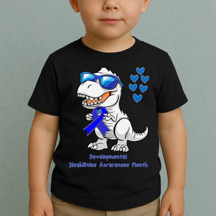 T-rex Dinosaur Developmental Disabilities Awareness Month Toddler T-Shirt
