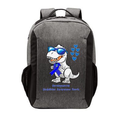 T-rex Dinosaur Developmental Disabilities Awareness Month Vector Backpack