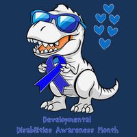 T-rex Dinosaur Developmental Disabilities Awareness Month Infant Baby Jersey Bodysuit