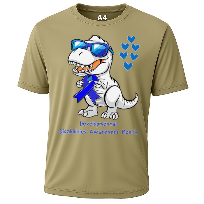 T-rex Dinosaur Developmental Disabilities Awareness Month Performance Shirt