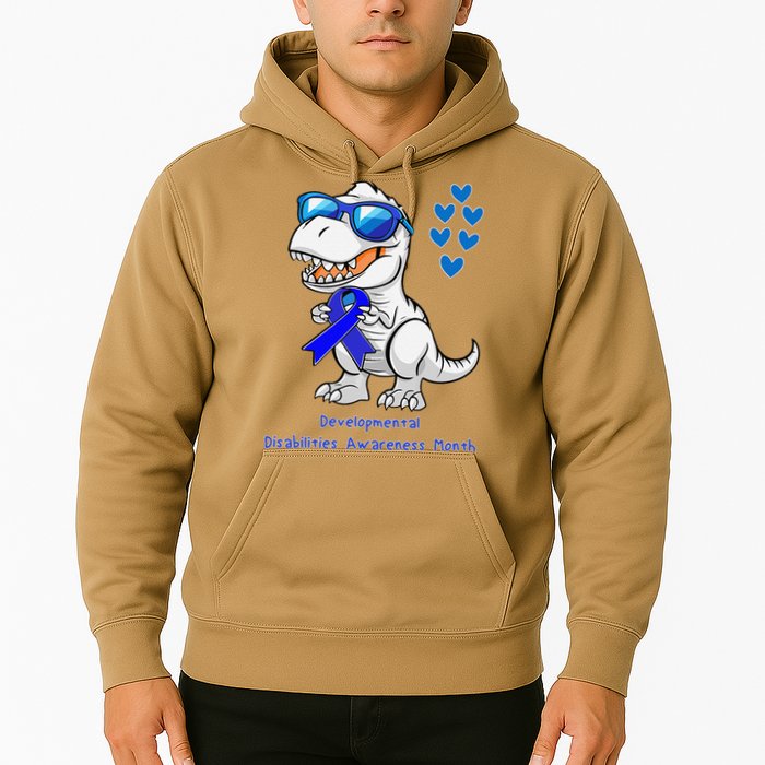 T-rex Dinosaur Developmental Disabilities Awareness Month Hoodie