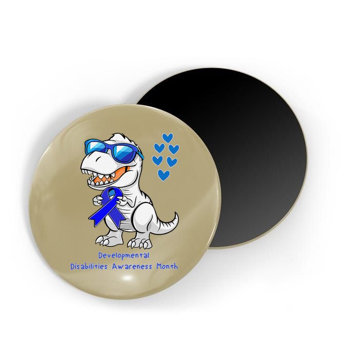T-rex Dinosaur Developmental Disabilities Awareness Month Magnet