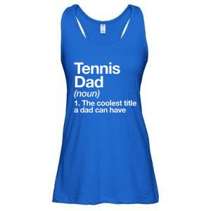 Tennis Dad Definition Funny Sports Gift Ladies Essential Flowy Tank