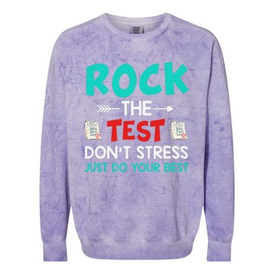 Test Day Do Your Best State Testing Teacher Student Colorblast Crewneck Sweatshirt