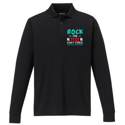 Test Day Do Your Best State Testing Teacher Student Performance Long Sleeve Polo