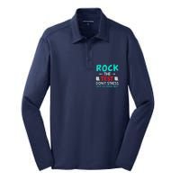 Test Day Do Your Best State Testing Teacher Student Silk Touch Performance Long Sleeve Polo