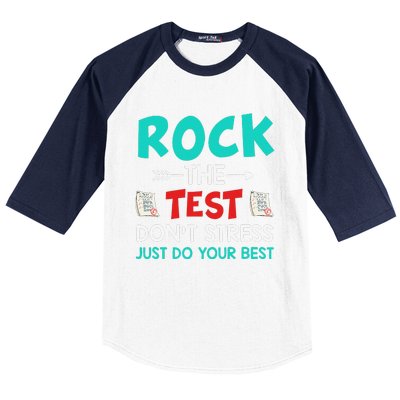 Test Day Do Your Best State Testing Teacher Student Baseball Sleeve Shirt