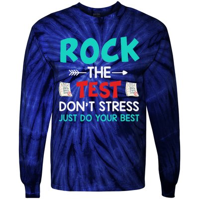 Test Day Do Your Best State Testing Teacher Student Tie-Dye Long Sleeve Shirt