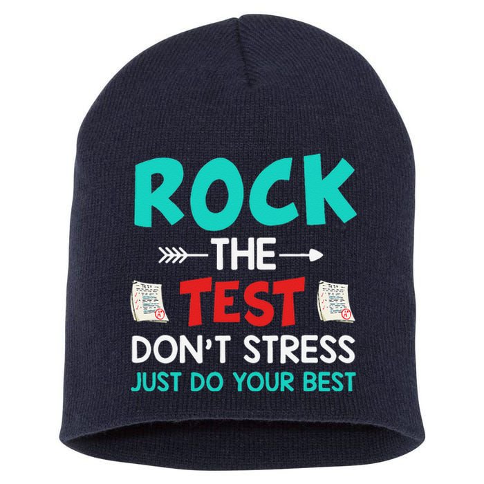 Test Day Do Your Best State Testing Teacher Student Short Acrylic Beanie