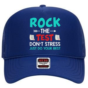 Test Day Do Your Best State Testing Teacher Student High Crown Mesh Back Trucker Hat