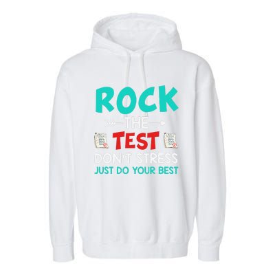 Test Day Do Your Best State Testing Teacher Student Garment-Dyed Fleece Hoodie