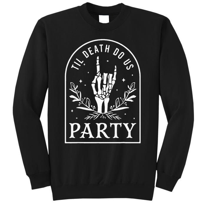 Til Death Do Us Party Retro Halloween Bachelorette Matching Sweatshirt