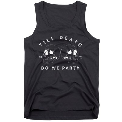 Till Death Do We Party Bride Skull Bachelorette Tank Top