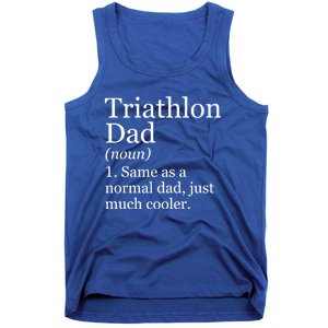 Triathlon Dad Definition Funny Sarcastic Sports Gift Tank Top