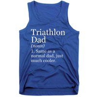 Triathlon Dad Definition Funny Sarcastic Sports Gift Tank Top